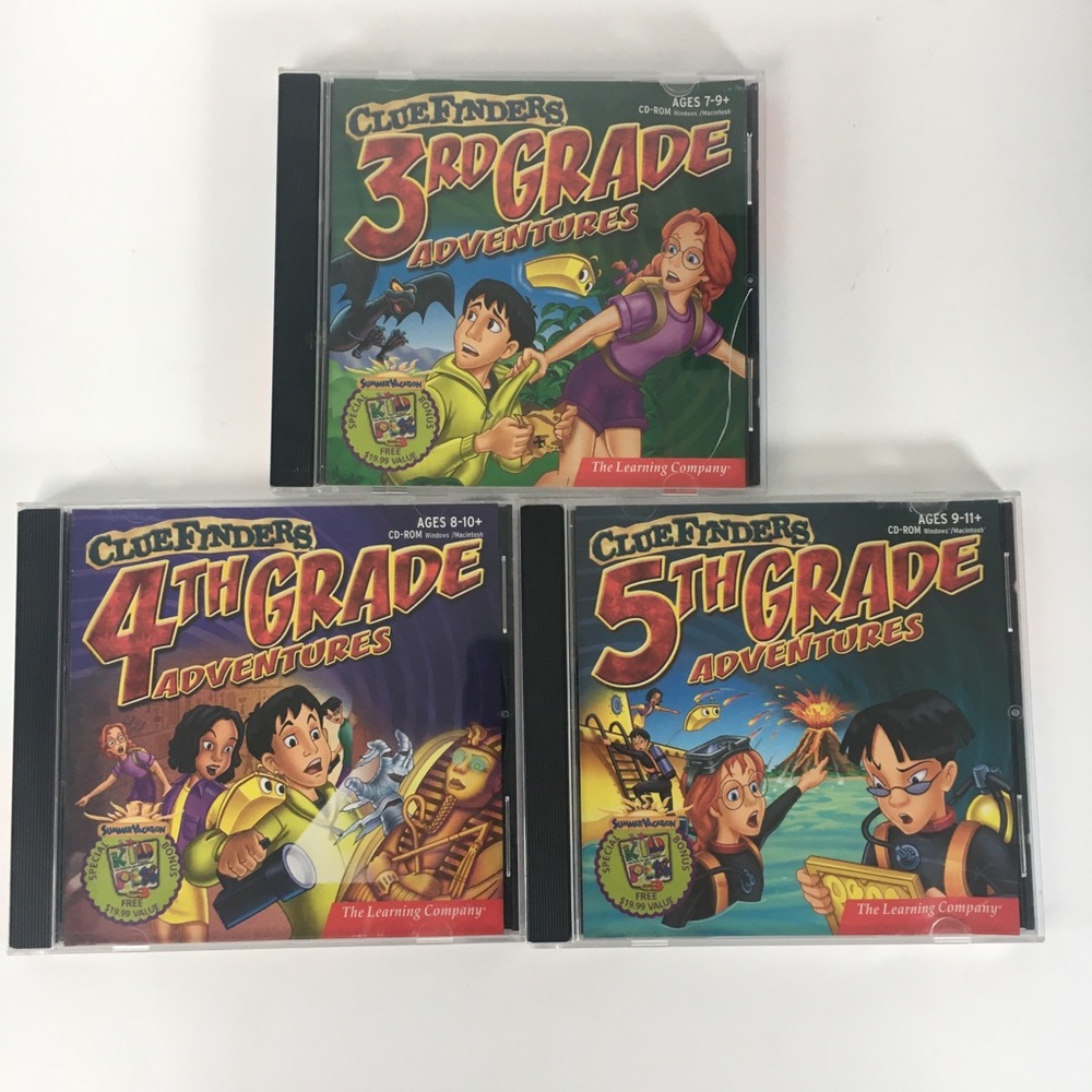Bundle Clue Finders Grade 3,4,5. CD-Rom /Macintosh